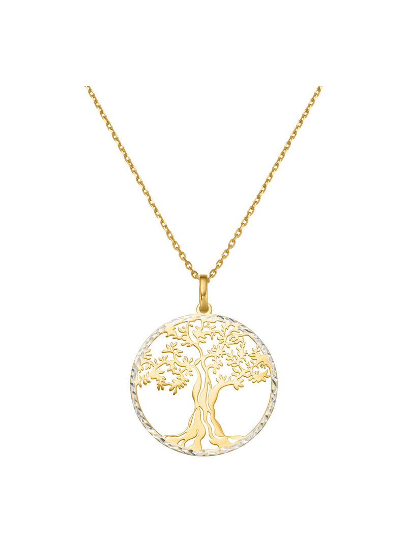 Produktbild von Anhänger mit Kette Lebensbaum Gelbgold