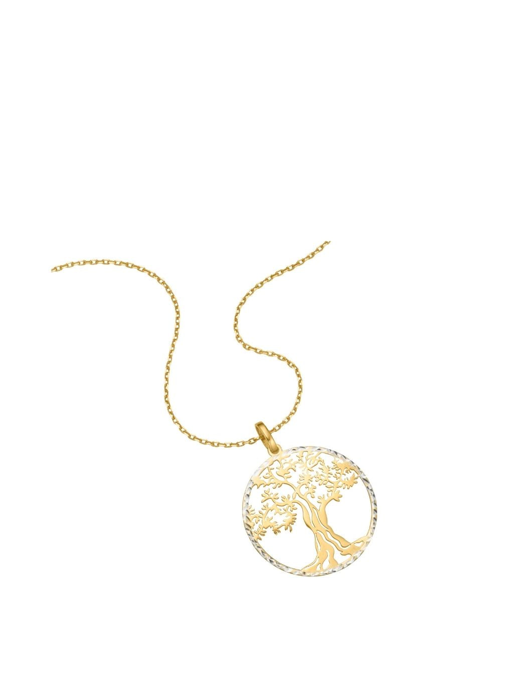 Produktbild von Anhänger mit Kette Lebensbaum Gelbgold